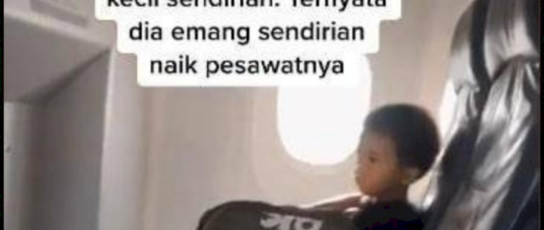 Abdurrahman sendirian naik pesawat. (Foto-foto: tangkapan layar TikTok @nova_fauzi) Abdurrahman sendirian naik pesawat. (Foto-foto: tangkapan layar TikTok @nova_fauzi)