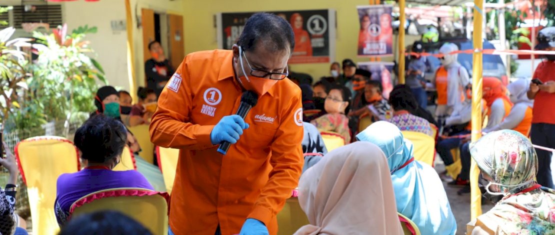 Danny Pomanto saat berkampanye di Kecamatan Mariso