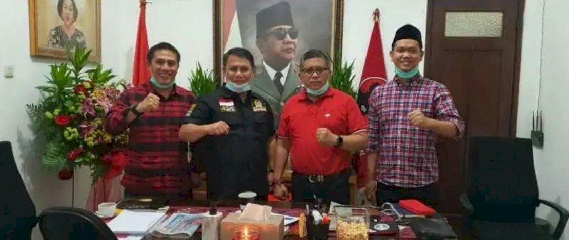 Pertemuan Deng Ical-Fadli bersama Hasto Kristiyanto. IST