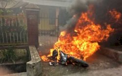 Sakit Hati, Pria Ini Nekat Bakar Motor Mantan Istri