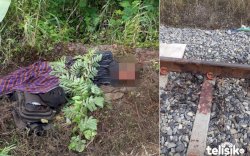 Pria Aceh Ini Tertidur Pulas di Atas Rel Saat Kereta Lewat