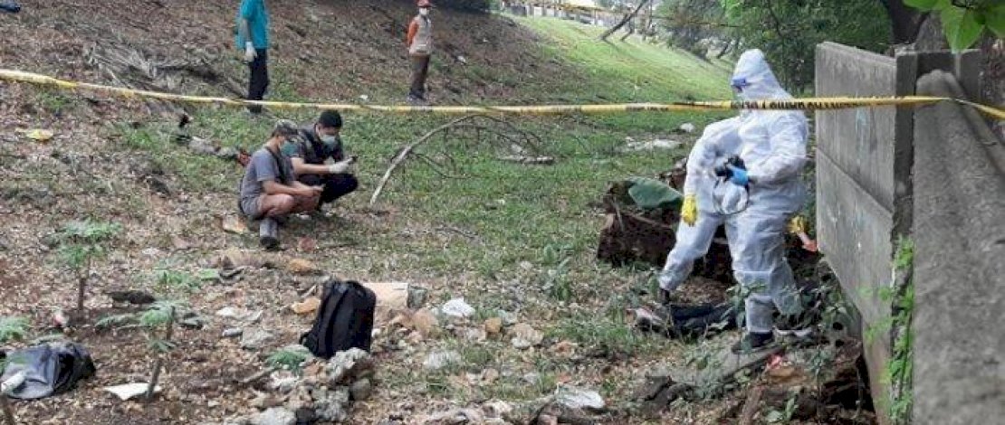 Lokasi penemuan mayat editor Metro TV, Yodi Prabowo. 