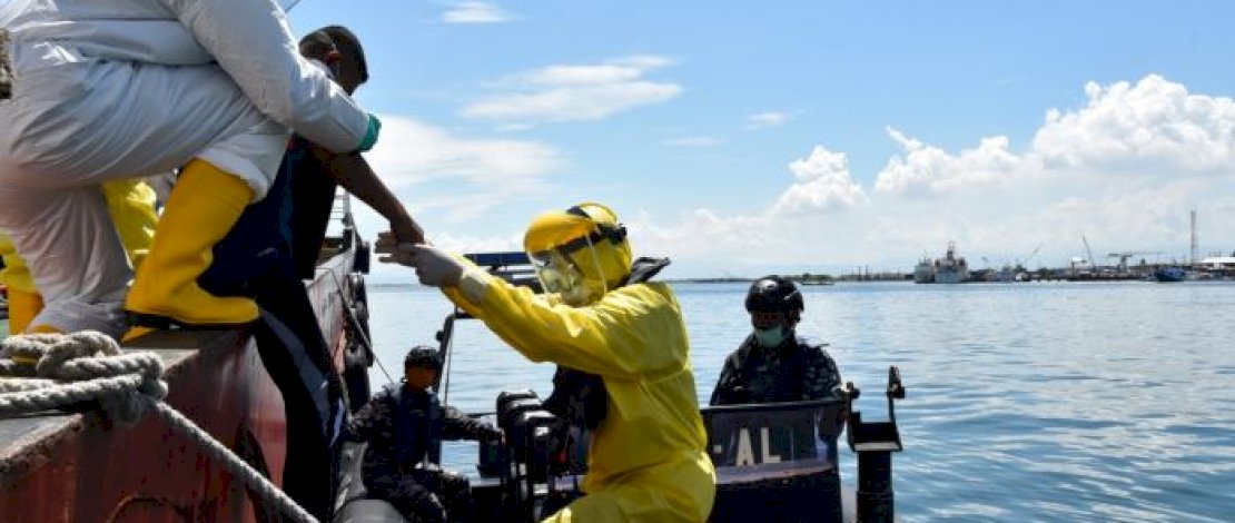 Simulasi penanganan Covid-19.