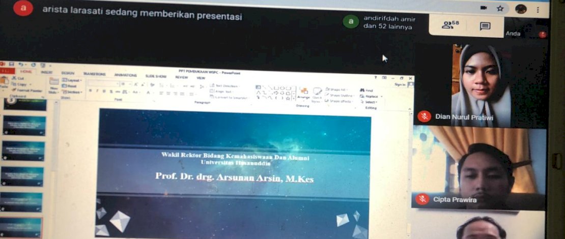 Suasana pembukaan Winslow Scientific Paper Competition (WSPC) Tingkat Nasional. 