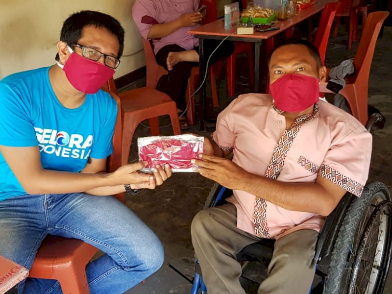 Makassar Masuk Zona Merah, Partai Gelora Berbagi Masker