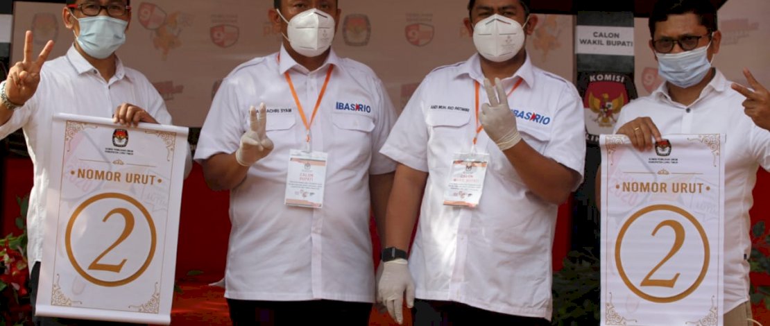 Pilkada Luwu Timur, Ibas-Rio Dapat Nomor Urut 2