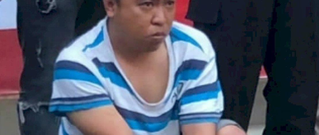 Pong Belo saat diamankan polisi. IST