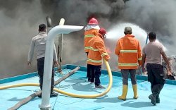Kapal Ikan KMN Hidup Baru Terbakar di Merauke