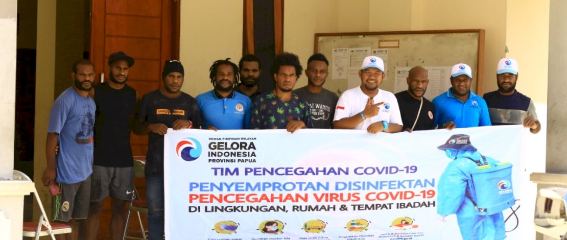 Partai Gelora Papua Papua saat bakti sosial.