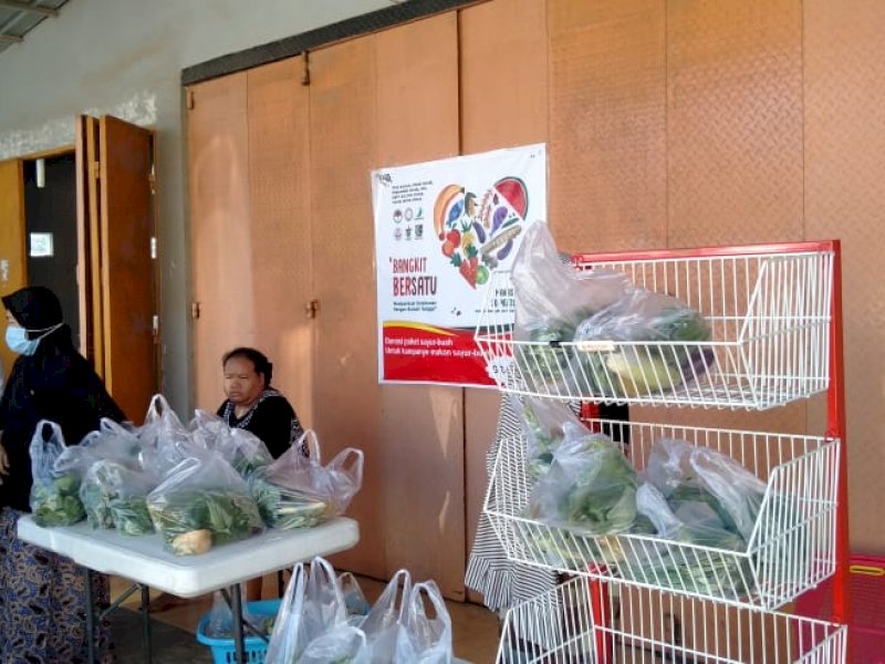 Perkuat Ketahanan Pangan Lawan covid-19, WIC Bagikan Paket Sayur di 7 Titik
