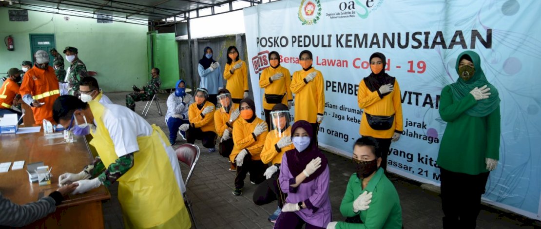 Dharma Pertiwi Daerah G Gelar Rapid Test Massal Gratis dan Bagikan Sembako