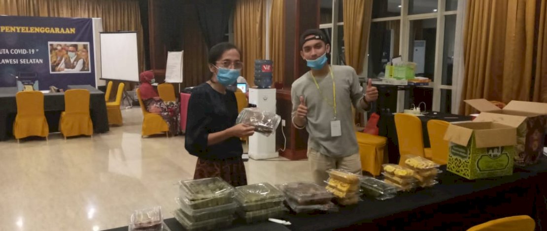 Relawan pendamping Duta Covid-19 di Swiss-Belhotel Makassar.