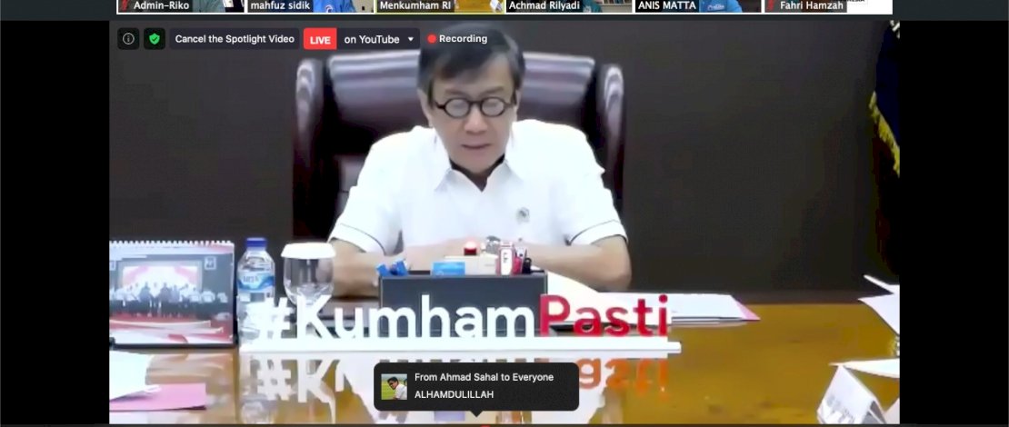 Menteri Yasonna Resmi Serahkan SK Badan Hukum Partai Gelora