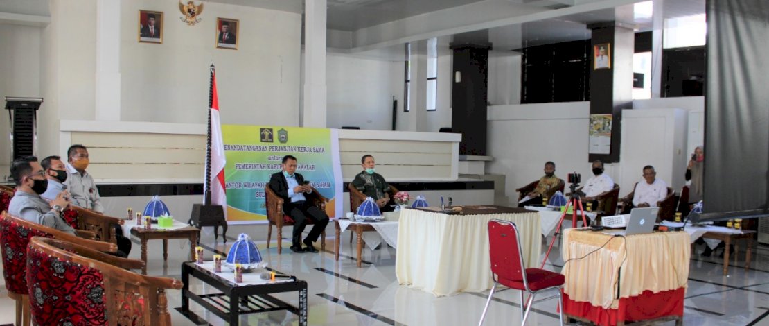 Bupati Takalar, H Syamsari di Kanwil Kemenkumham.
