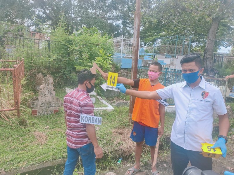 Rekonstruksi Kasus Pembunuhan di Pulau Sembilan, Tersangka Peragakan 25 Adegan