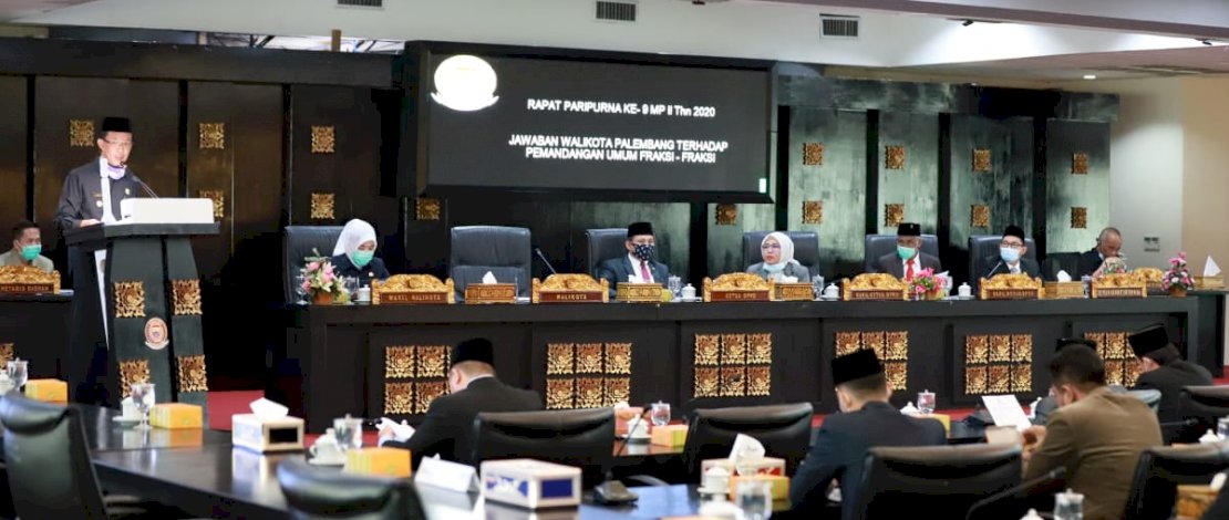 Suasana rapat paripurna DPRD Kota Palembang.