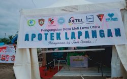 IATEL Unhas-Blue Helmet- Brimob-PP Lutra Bangun Apotek Lapangan di Pengungsian Meli