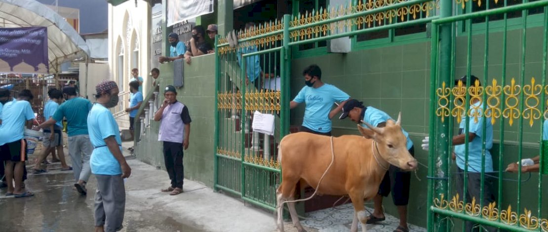 Kurban di Masjid Jabal Nur Muhammadiyah.