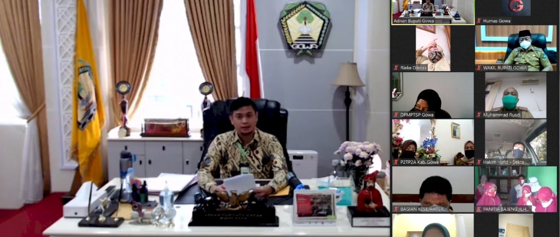 Bupati Gowa, Adnan Purichta Ichsan saat memperingati hari anak nasional.