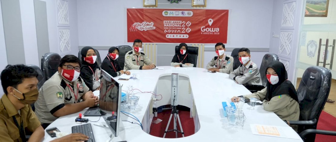 Bupati Gowa, Adnan Purichta Ichsan saat memperingati hari anak nasional.