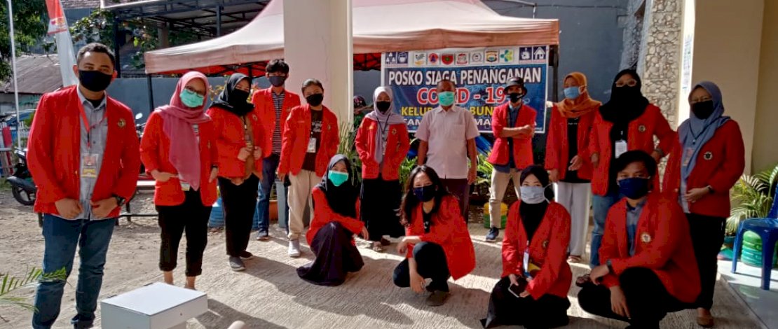 Penyerahan unit hand sanitizer otomatis.