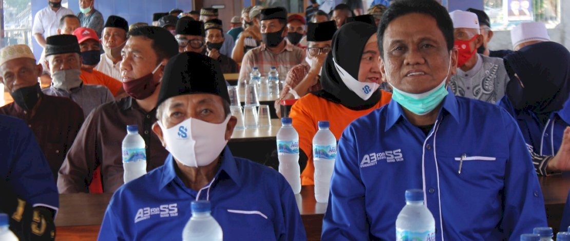 Suasana deklarasi dukungan ke Suardi Saleh oleh Andi Anwar Aksa.