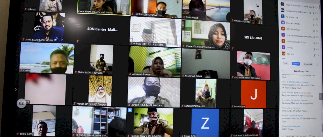 Suasana webinar Pemkab Gowa.