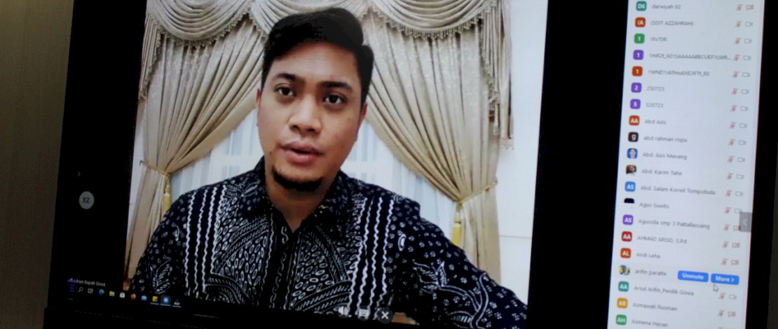 Suasana webinar Pemkab Gowa.