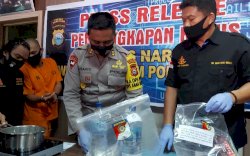 Polres Parepare Gagalkan Penyelundupan Sabu-sabu Cair