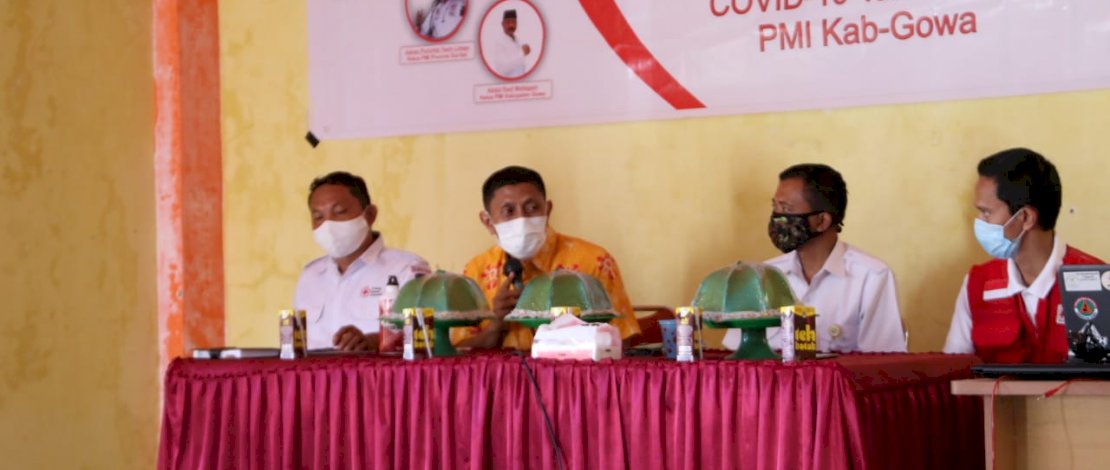 Suasana rapat penguatan respons pencegahan Covid-19 di Gowa.