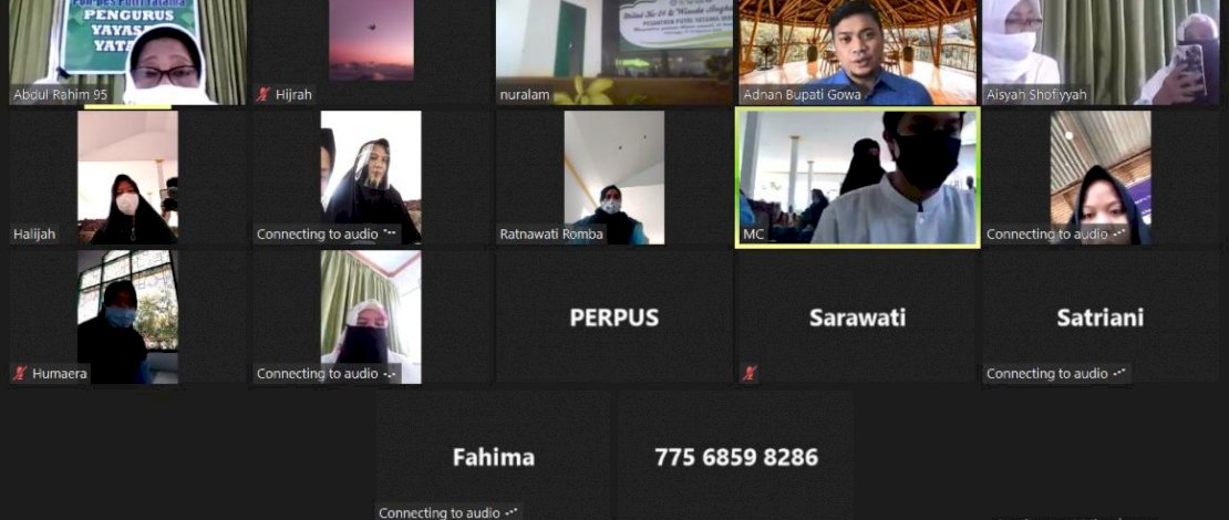 Milad dan Tasyakuran Ponpes Putri Yatama ke-24 dan wisuda angkatan ke-17 yang dilaksanakan secara virtual, Selasa (18/8/2020).