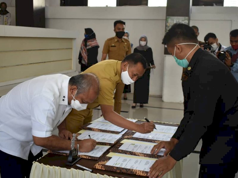 Bupati Takalar, BPN, dan Perbankan MoU Pemberdayaan Hak Atas Tanah Petani dan Pelaku UMKM