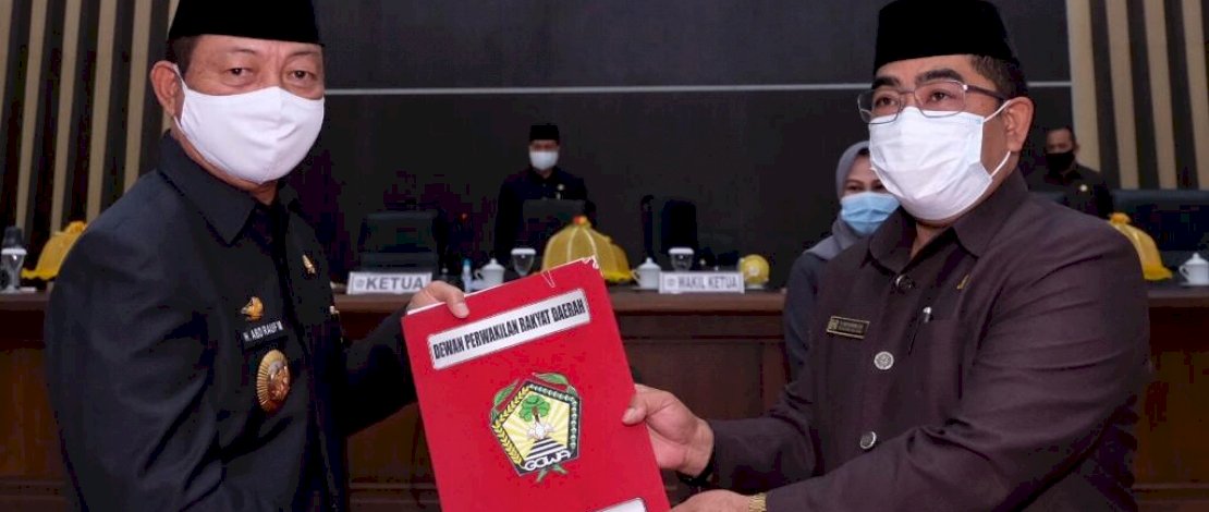 Pengesahan Perda Wajib Masker dan Protokol Kesehatan di Gowa.