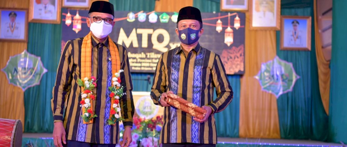 Gubernur Sulsel Nurdin Abdullah saat membuka MTQ ke-31 di Pangkep.