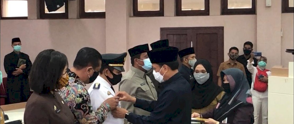 Prosesi pelantikan pejabat di lingkup Pemkot Makassar.