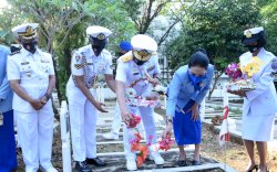 Jelang HUT Ke-75 TNI AL, Lantamal VI Gelar Ziarah Rombongan di TMP Panaikang Makassar