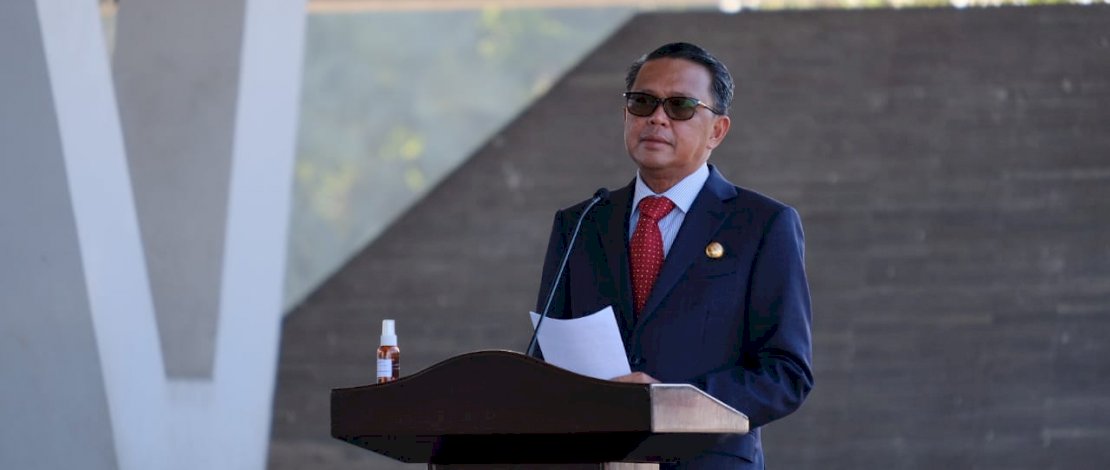 Suasana pencanangan gerakan Trisula melawan Covid-19 di Karebosi.