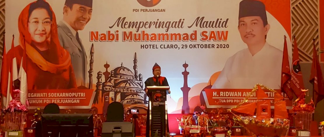 Peringati Maulid, Ketua PDI Perjuangan Sulsel Minta Kader Teladani Rasullullah