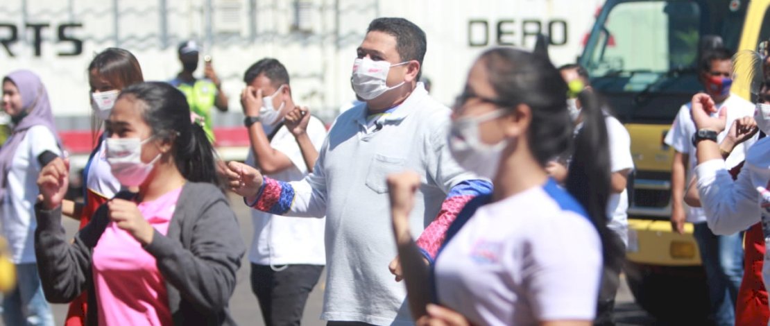 Manfaatkan Teknologi di Masa Pandemi, Appi-Rahman Senam Virtual dengan 2.222 Warga Makassar