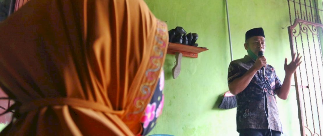 Havid S Fasha saat bertemu warga Desa Pamanjengan, Kecamatan Moncongloe.