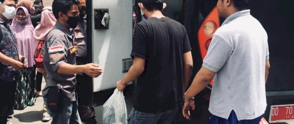 Rapid test tahanan Polres Gowa.