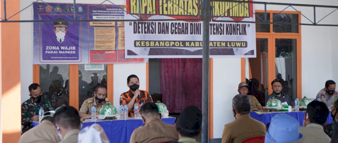 Rakor cegah dini potensi konflik Kesbangpol Pemkab Luwu.