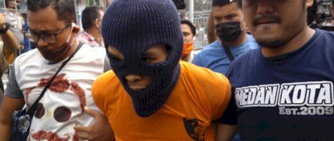 Rahmadsyah saat pra rekonstruksi.