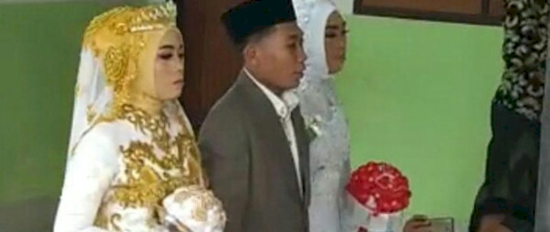 Syaiful Bahri dan dua istrinya.