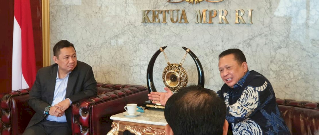 Petinggi Partai Gelora Indonesia saat safari politik ke MPR RI.