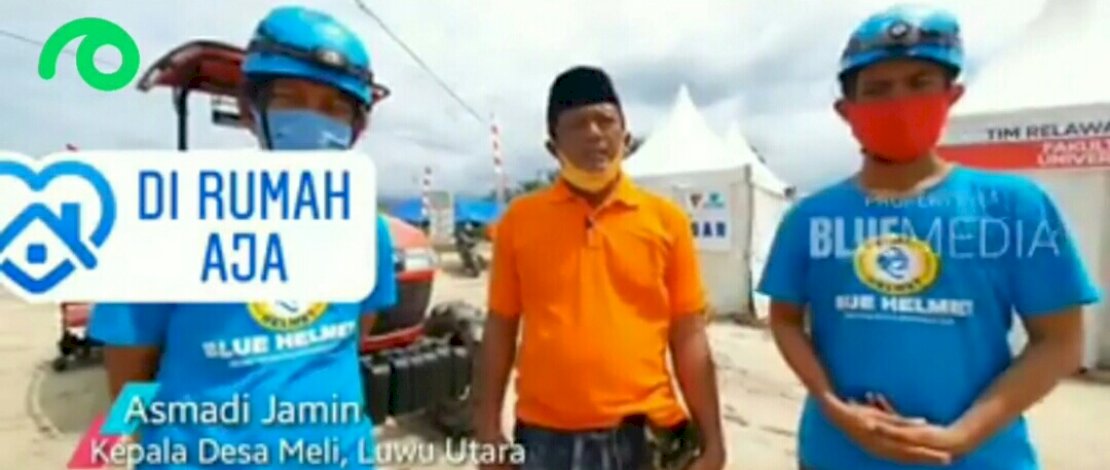 Kepala Desa Meli, Asmadi Jamin, mengapresiasi relawan Blue Helmet.
