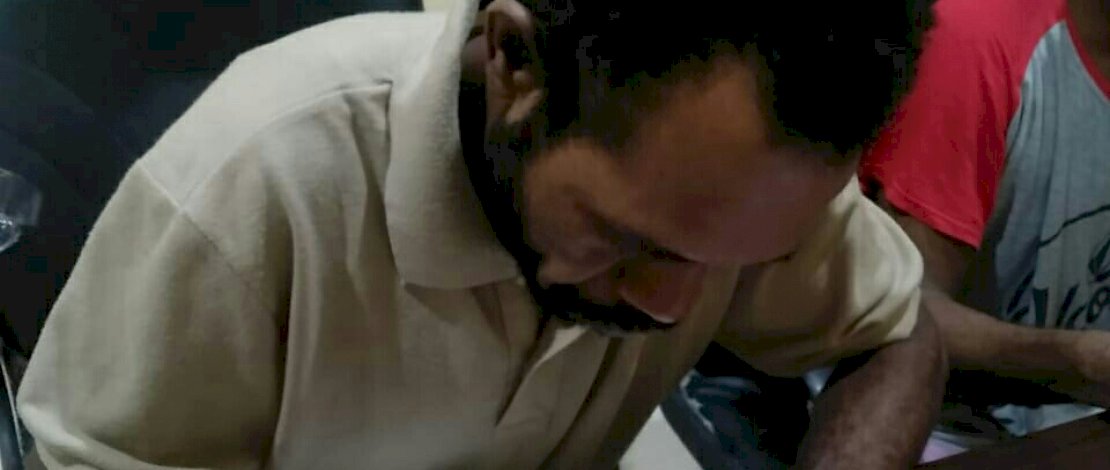 Terdakwa kasus pembunuhan anggota Brimob di Papua.