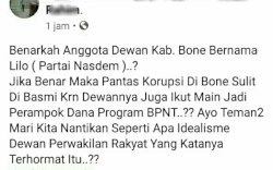 Dirfan Celoteh Soal BPNT di Medsos, Legislator Bone Lapor Polisi