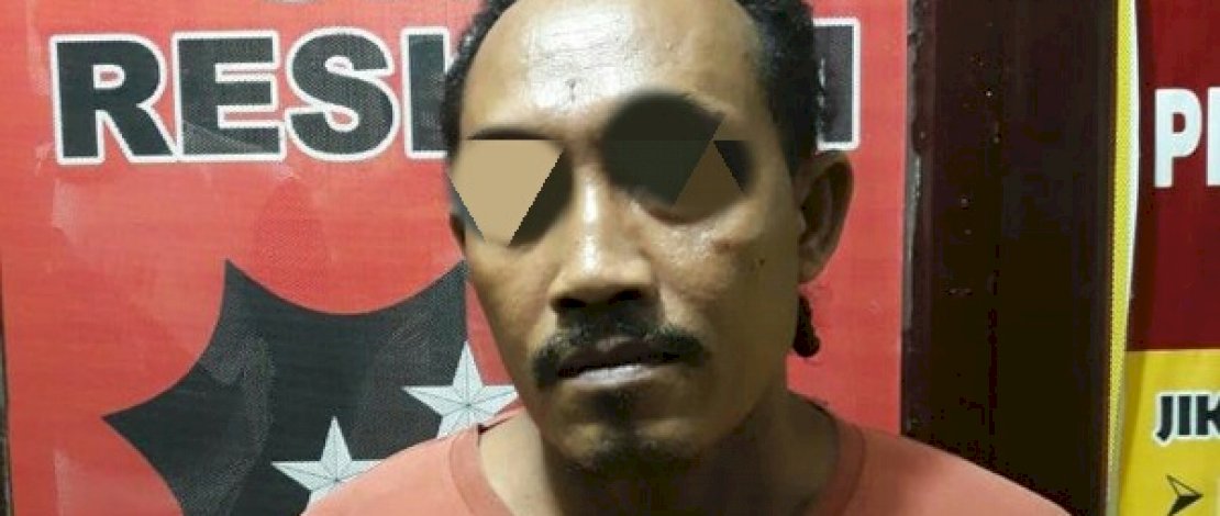 Pelaku pencabulan anak tiri, MS.