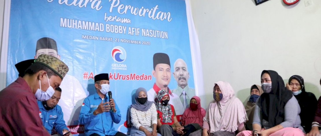 Suasana acara Perwiritan di Medan Barat, Sabtu (21/11/2020).